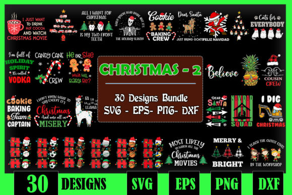 Christmas 2 Bundle SVG 30 Designs