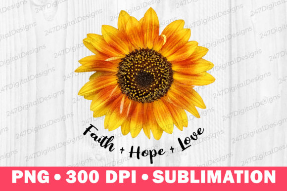 Faith Hope Love Png Sunflower Clipart