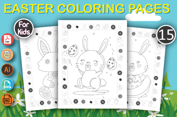 Happy Easter Coloring Pages for Kids: A Creative Asset for Spring Projects