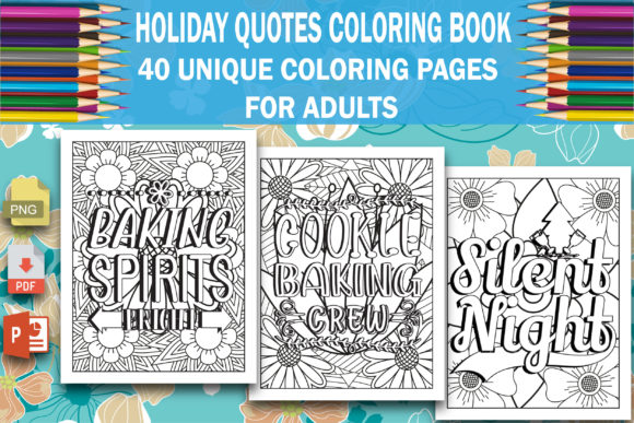 Holiday Quotes Coloring Book: A Creative Escape for Adults During the Festive Season