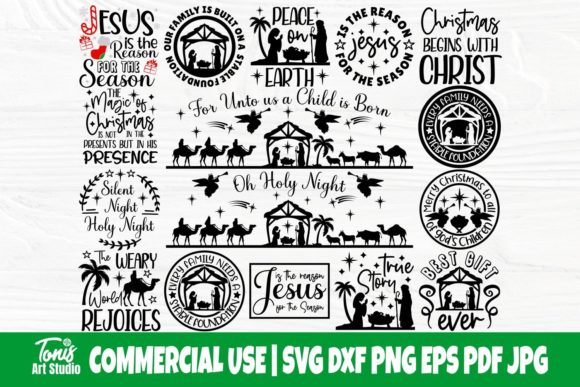 Nativity Scene SVG Bundle: Christmas Crafting