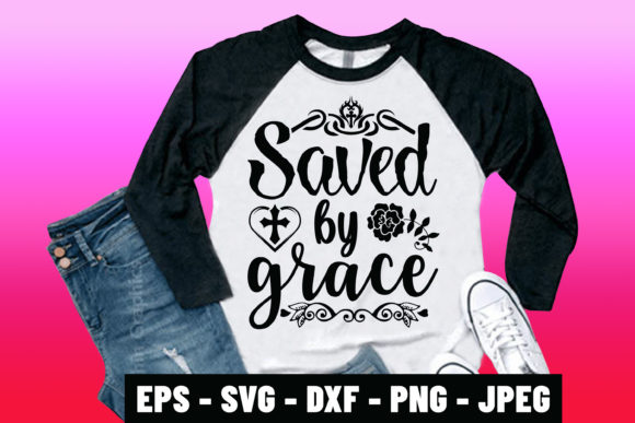 Saved by Grace: Bible Verse Tshirt Design