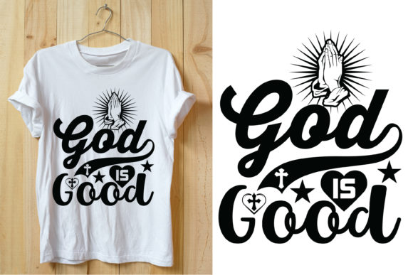 The Art of Faith: Understanding the God is Good Black Vector T-Shirt Design